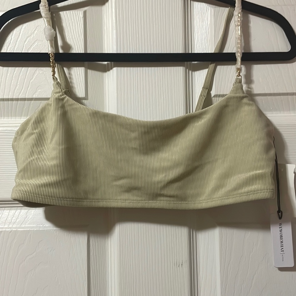 WeWoreWhat chain camo bra top